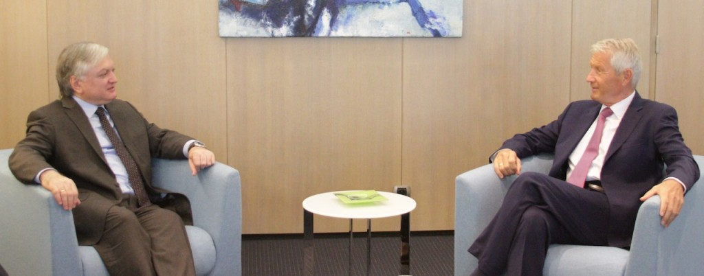 336. Minister Nalbandian met with COE SG 15.05.2013