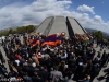 Armenians visit the Memorial Complex of Armenian Genocide Tsitsernakaberd on April 24, the commemoration day of the Great Armenian Genocide in 1915