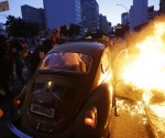 Սան Պաուլոյում ոստիկանությունը արցունքաբեր գազ է կիրառել ցուցարարների դեմ,լուսանկարներ