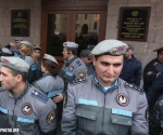 Activists of "Dem Em" civil initiative staged a protest action in front of the RA Ministry of Finance then moved to the building of the RA State Revenue Committee to defend their constitutional rights