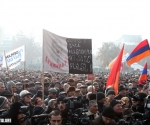 "Against the compulsory accumulative pension payments system" civil initiative holds a rally on Freedom Square