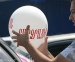 A flash mob is organized in support of activists who hold a sit-in in front of the Municipality of Yerevan