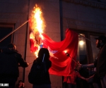 A Turkish flag was burnt during a march with torches to the memorial complex of Armenian Genocide Tsitsernakaberd