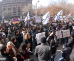 Protest action against the RA Law on Accumulative Pensions was staged in front of the building of the RA Ministry of Education and Science