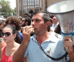 Activists rally in front of the Municipality of Yerevan demanding resignations