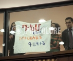 Activists staged a protest action in the hall of the RA NA during the session