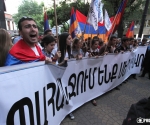 Members of âDem Emâ civil initiative hold a protest march starting from Charles Aznavour Square