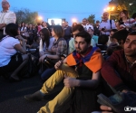 Members of "Dem Em" civil initiative started a sit-in on the France Square in Yerevan