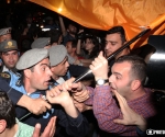 A clash took place between the police and the members of "Dem Em" civil initiative during the protest march in Yerevan