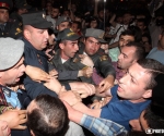A clash took place between the police and the members of "Dem Em" civil initiative during the protest march in Yerevan