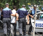 A protest action against the public transport price increase was staged in front of the Municipality of Yerevan