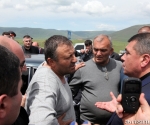 Father of killed soldier tries to bring his son's body to Yerevan from Verin Getashen village in Gegharkunik marz